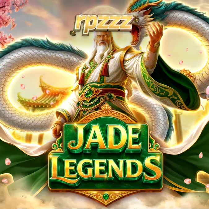Tampilan visual grid 7x7 pada slot Jade Legends dengan estetika oriental yang khas.